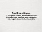 mock impression Australian Lawyer stamp