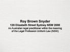 Custom Solicitor stamps Sydney address Mockup black ink