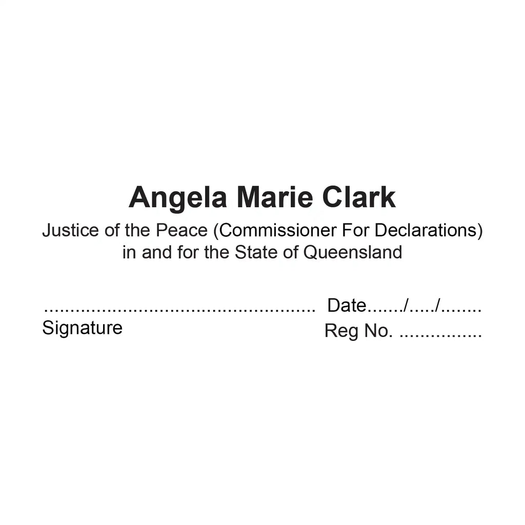 Personalised Justice of the Peace Commissioner For Declarations in and for the State of Queensland