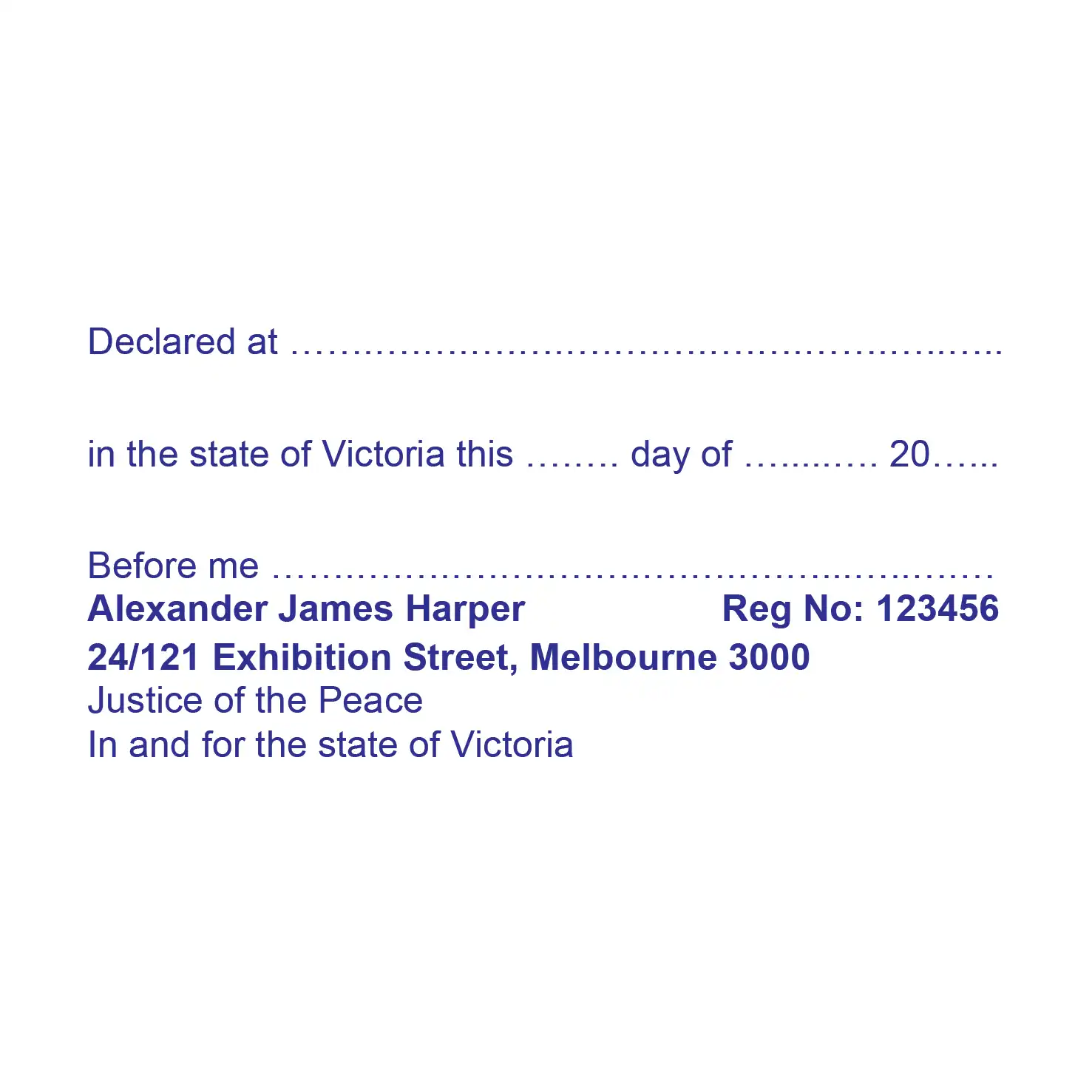 Statutory Declaration Stamp Victoria – Stamp Lab