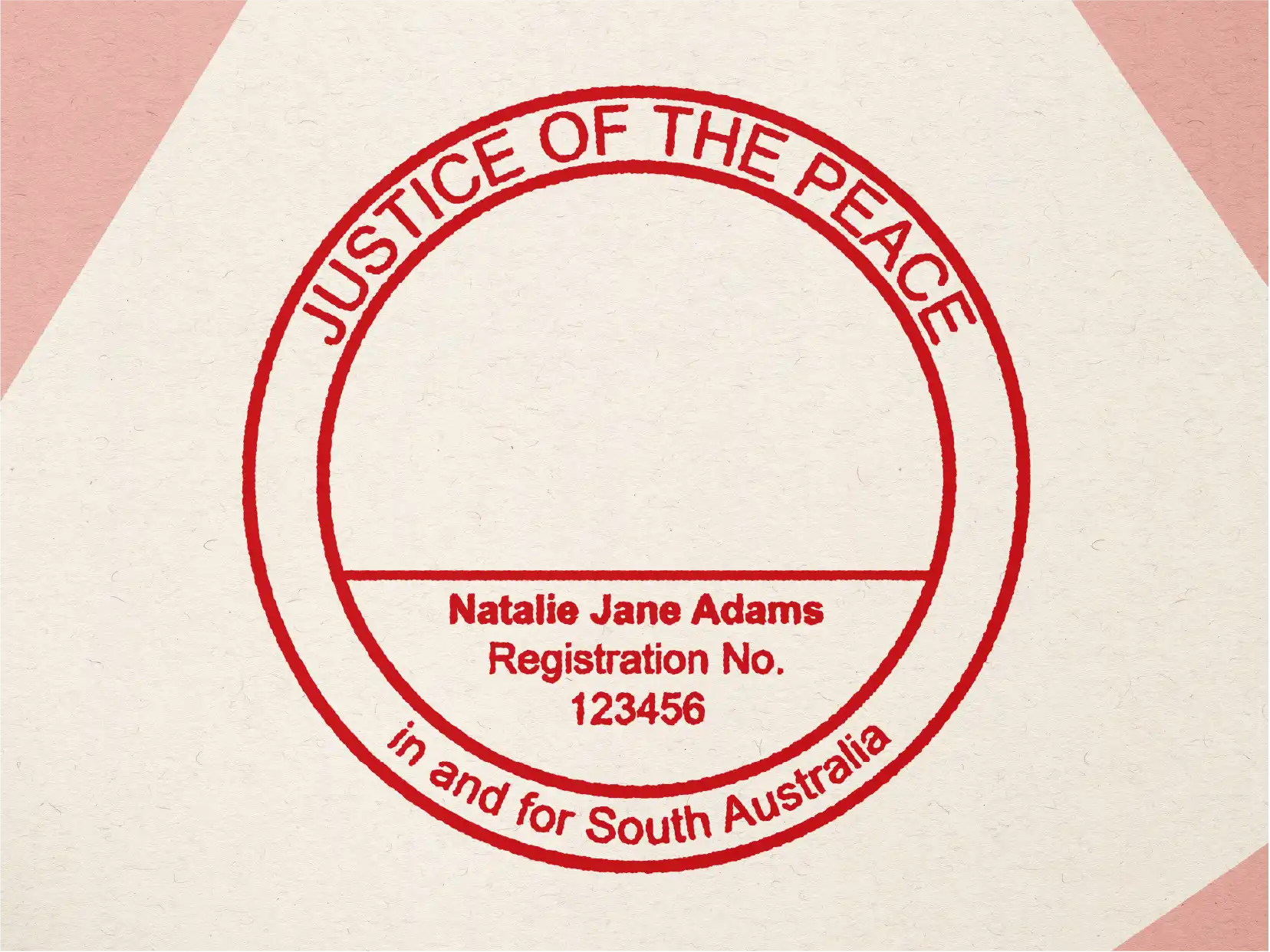 Round Justice Of The Peace rubber Stamp