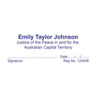 Personalised ACT JP stamps order online 