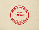 Mock Impression Image Victorian Justice of the peace Rubber Stamp Round Red ink 