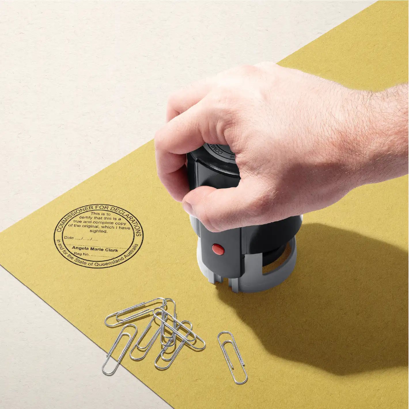 Custom Self inking QLD CDEC stamps Brisbane