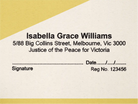 Order online custom Justice Of The Peace stamps Victoria 