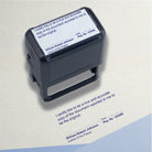 Large customisable true copy stamp blue ink