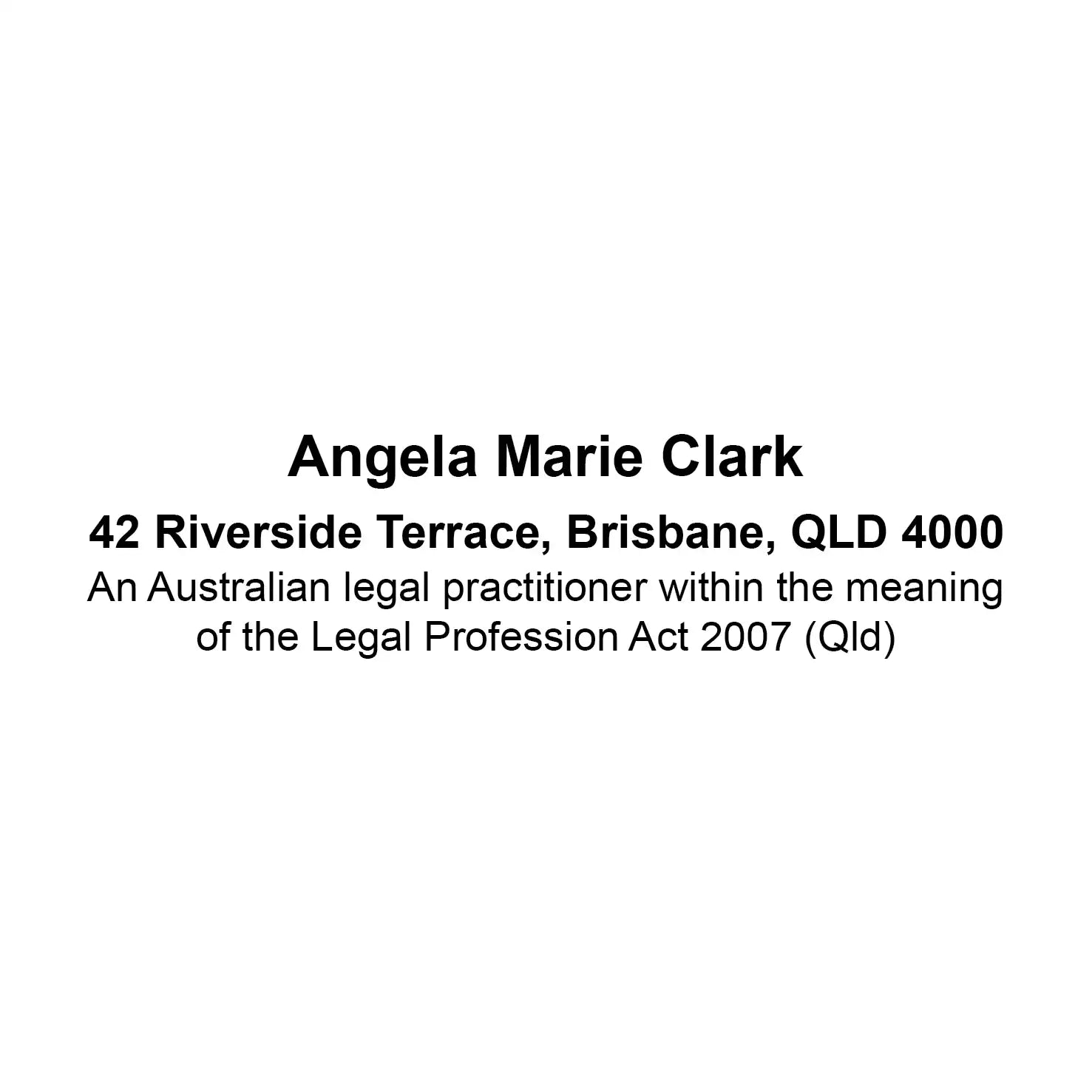 QLD Legal Practitioner Stamp black ink