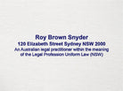 mockup Australian Legal Stamps Sydney address Blue ink 