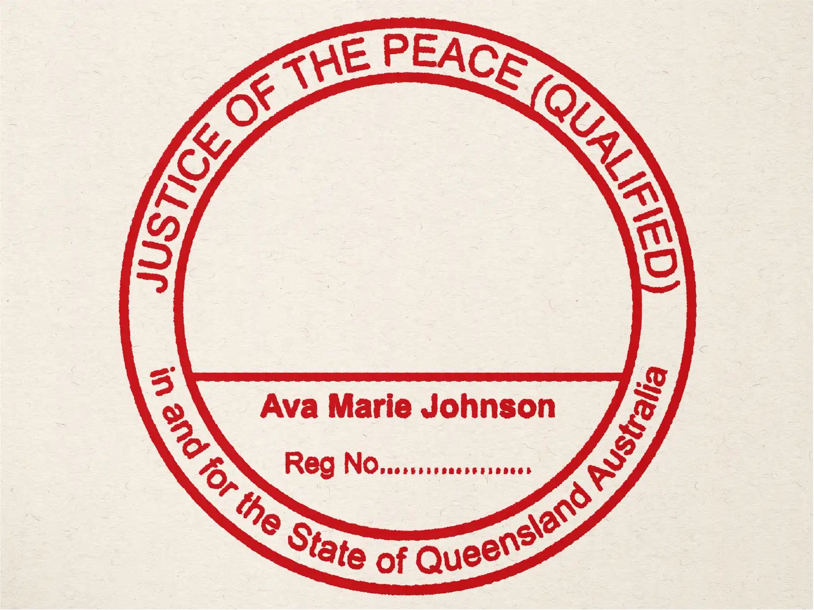 Queensland justice of the peace (qualified) self inking stamps name red ink 
