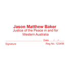 Personalised WA JP Name stamps order online