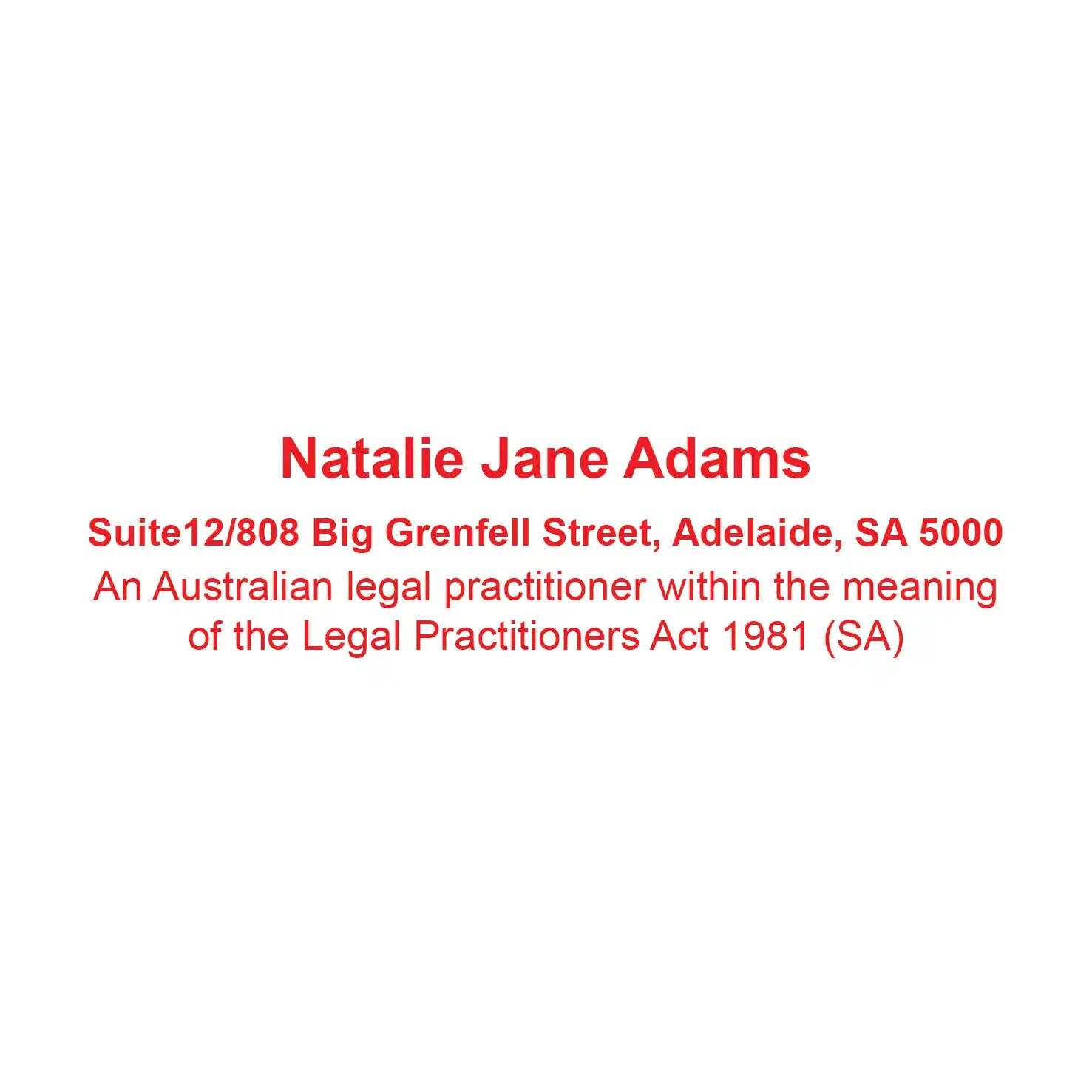 Order Online custom Lawyer stamps South Australia 