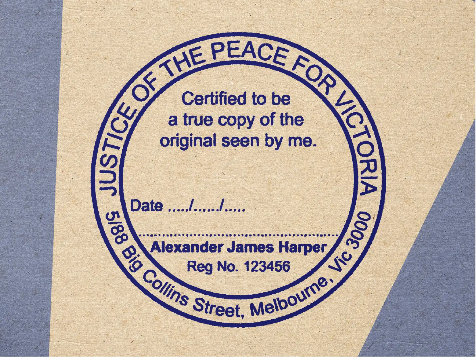 order online Custom Justice of the peace stamps Victoria 