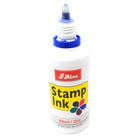 Open Bottle Shiny Self inking stamp Ink blue