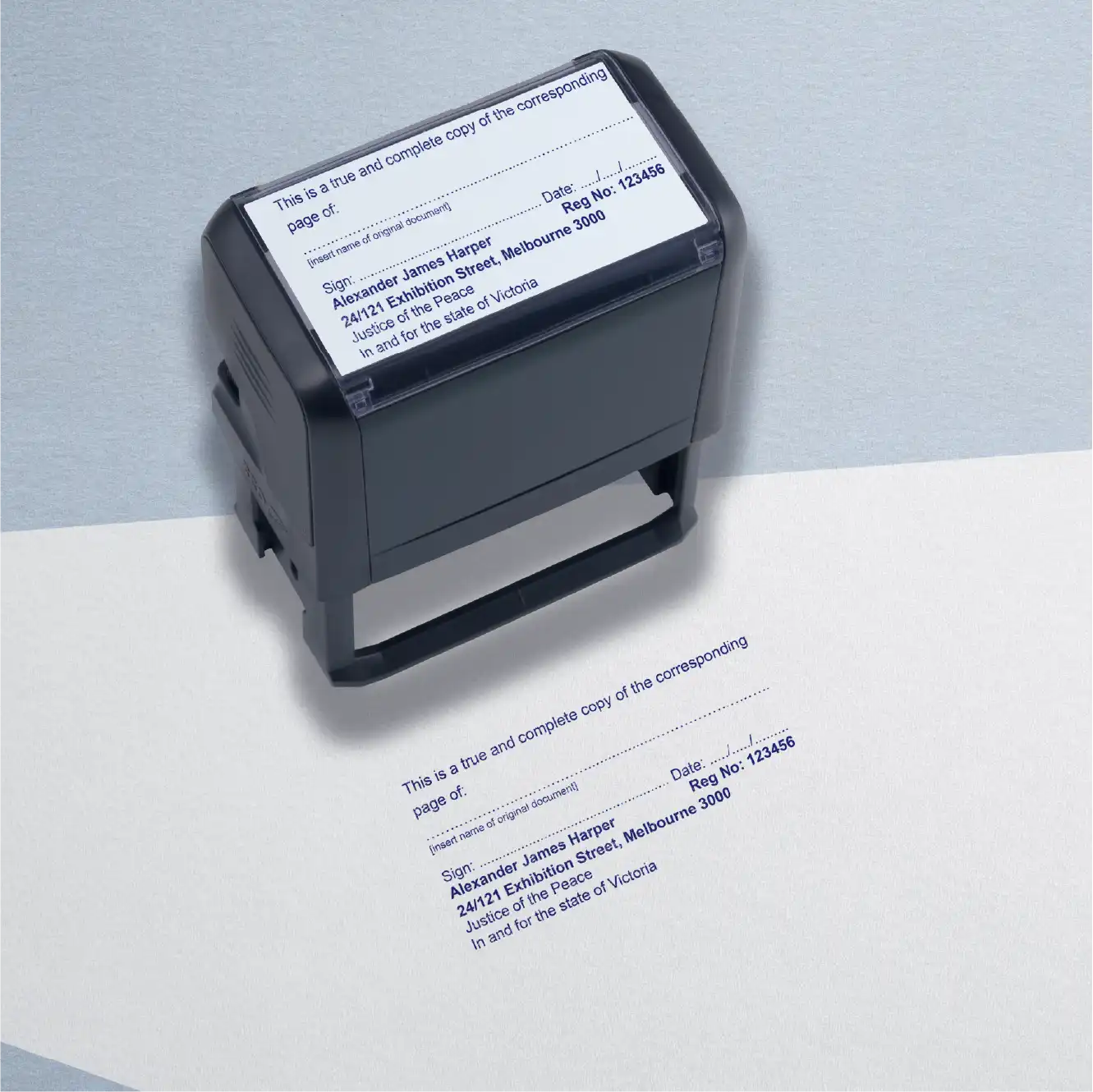 enduring powers of attorney certification stamp blue 