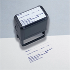 Blue Stat dec Self inking rubber stamp Victoria