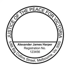 Justice Of The Peace Victoria Name Stamp black ink