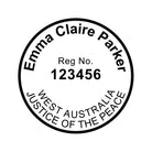 Black Round JP stamp for WA