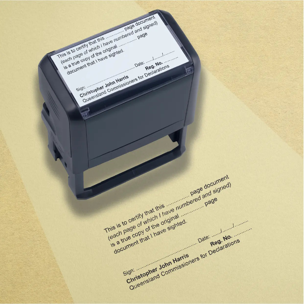 Custom Cdec True copy multi page stamp