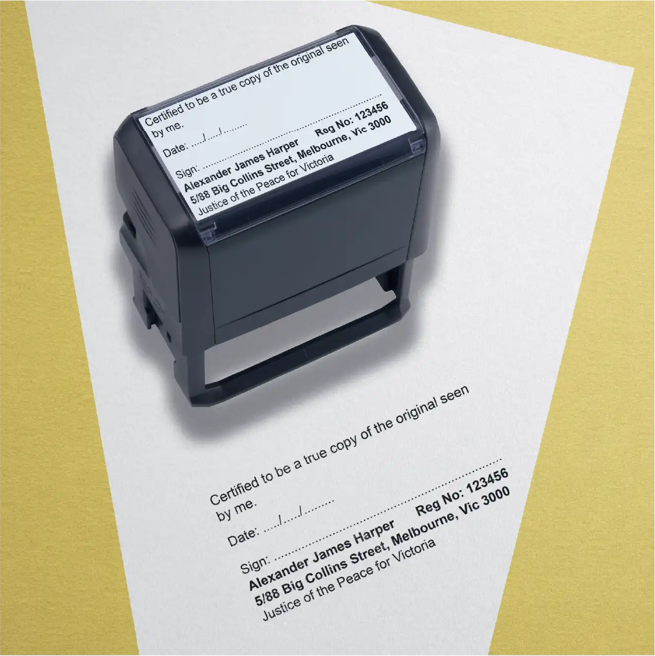 Custom Self inking JP stamps Large true copy stamp