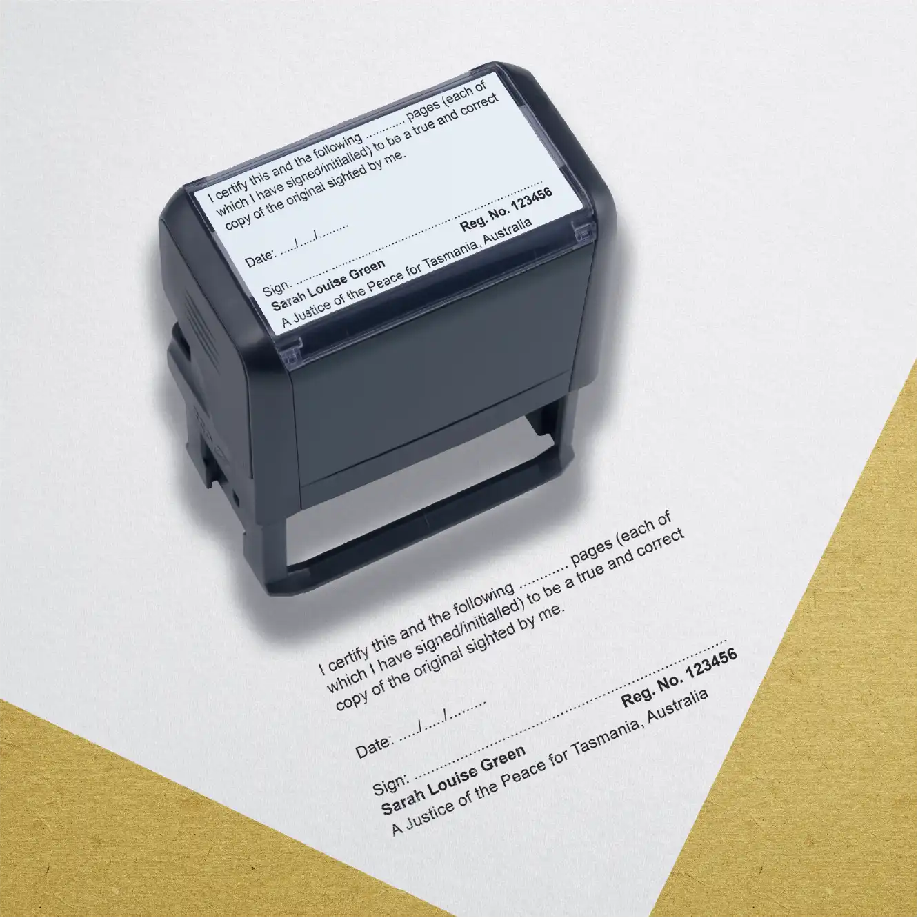 order online Custom self-inking Jp rubber stamps for multi page documents