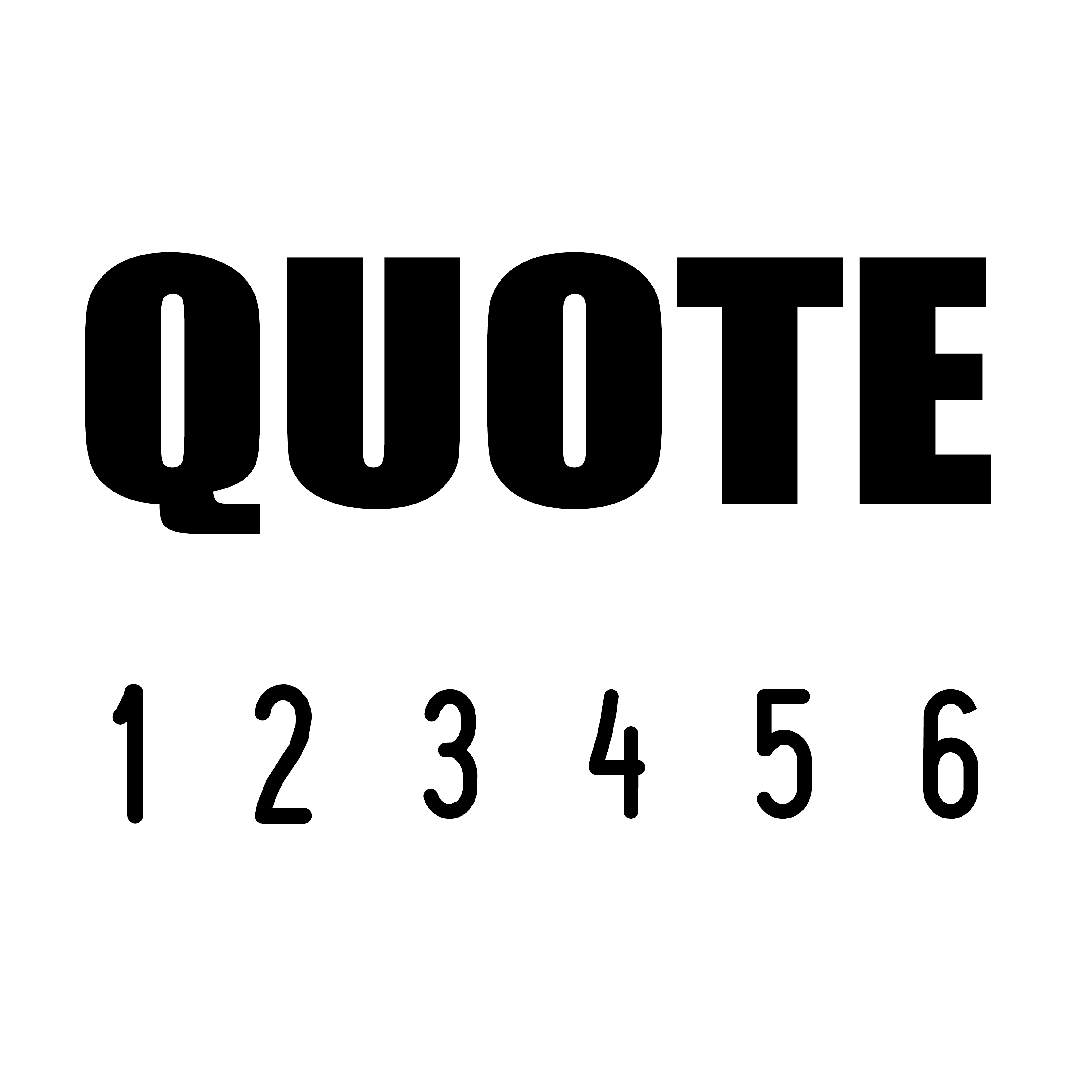 Black 01-5011-quote-mini-number-stamp