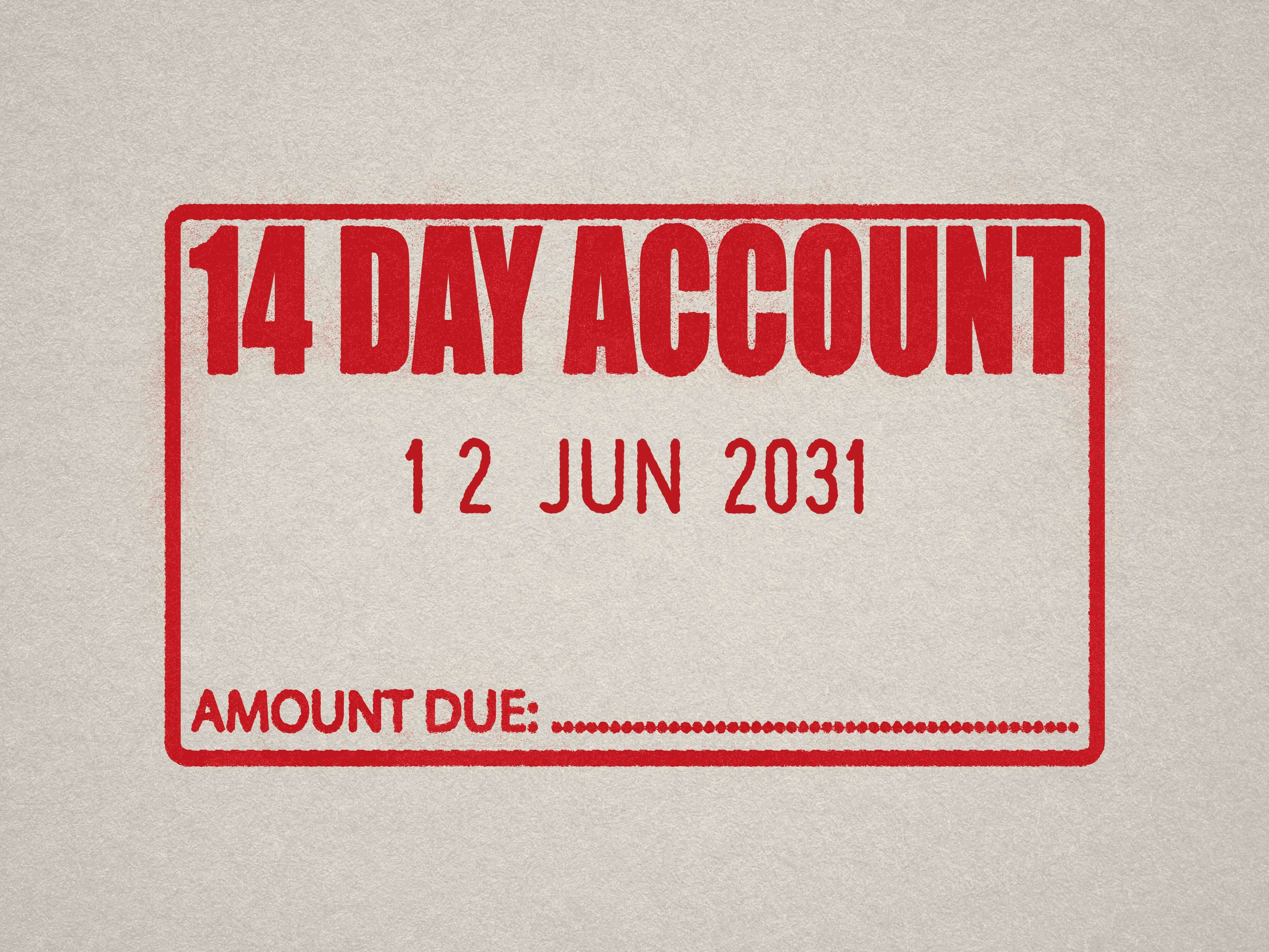 stamped print 14 day account