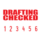 Red 02-5016-drafting-checked-mini-number-stamp
