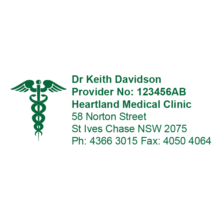 Doctor Stamp 6 Lines with Medical Logo 62.80