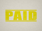 Paid Stamp yellow ink