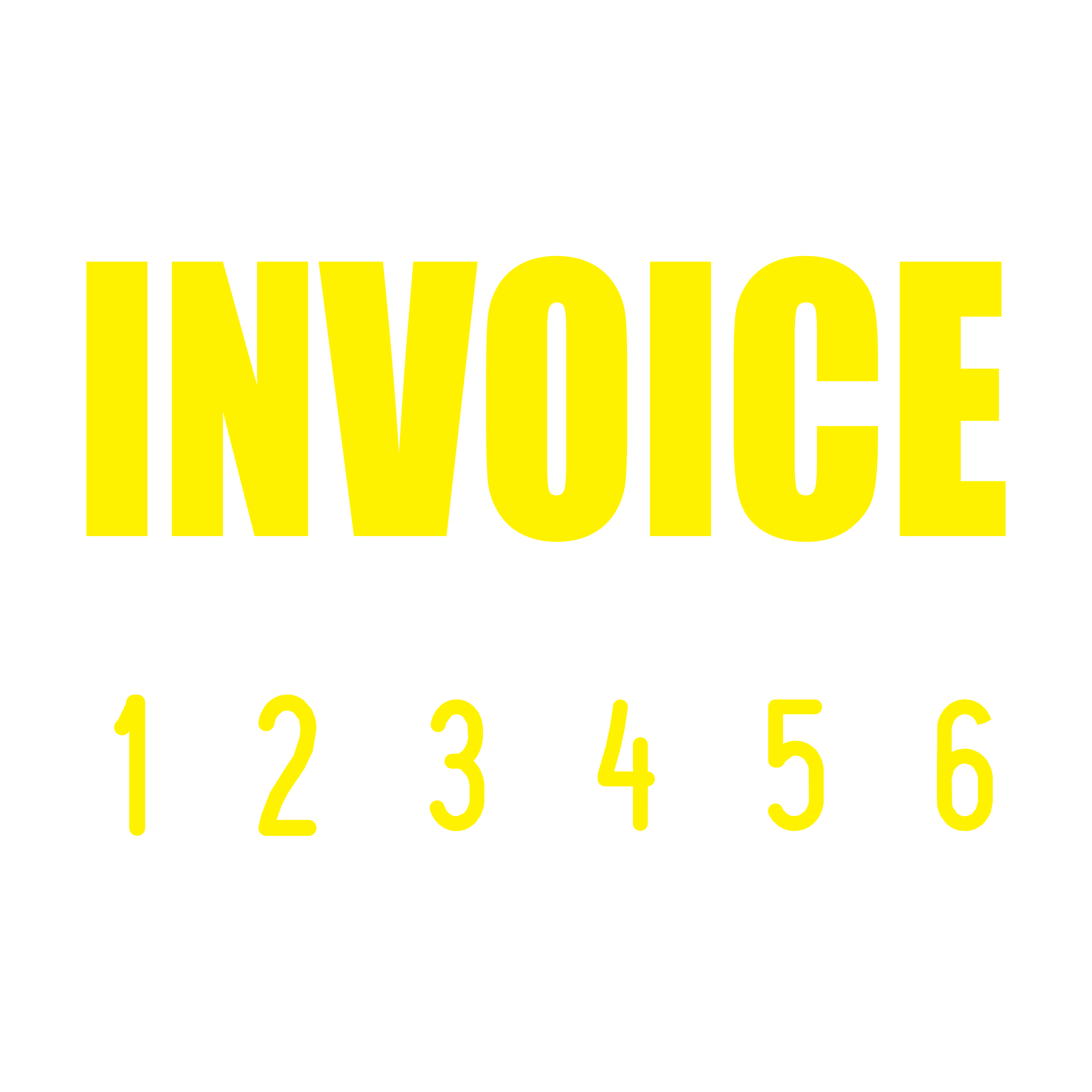 Yellow 08-5006-invoice-mini-number-stamp