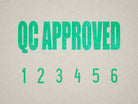 Mint 09-5010-qc-approved-mini-number-stamp-mockup