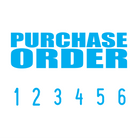 Turquoise 12-5008-purchase-order-mini-number-stamp