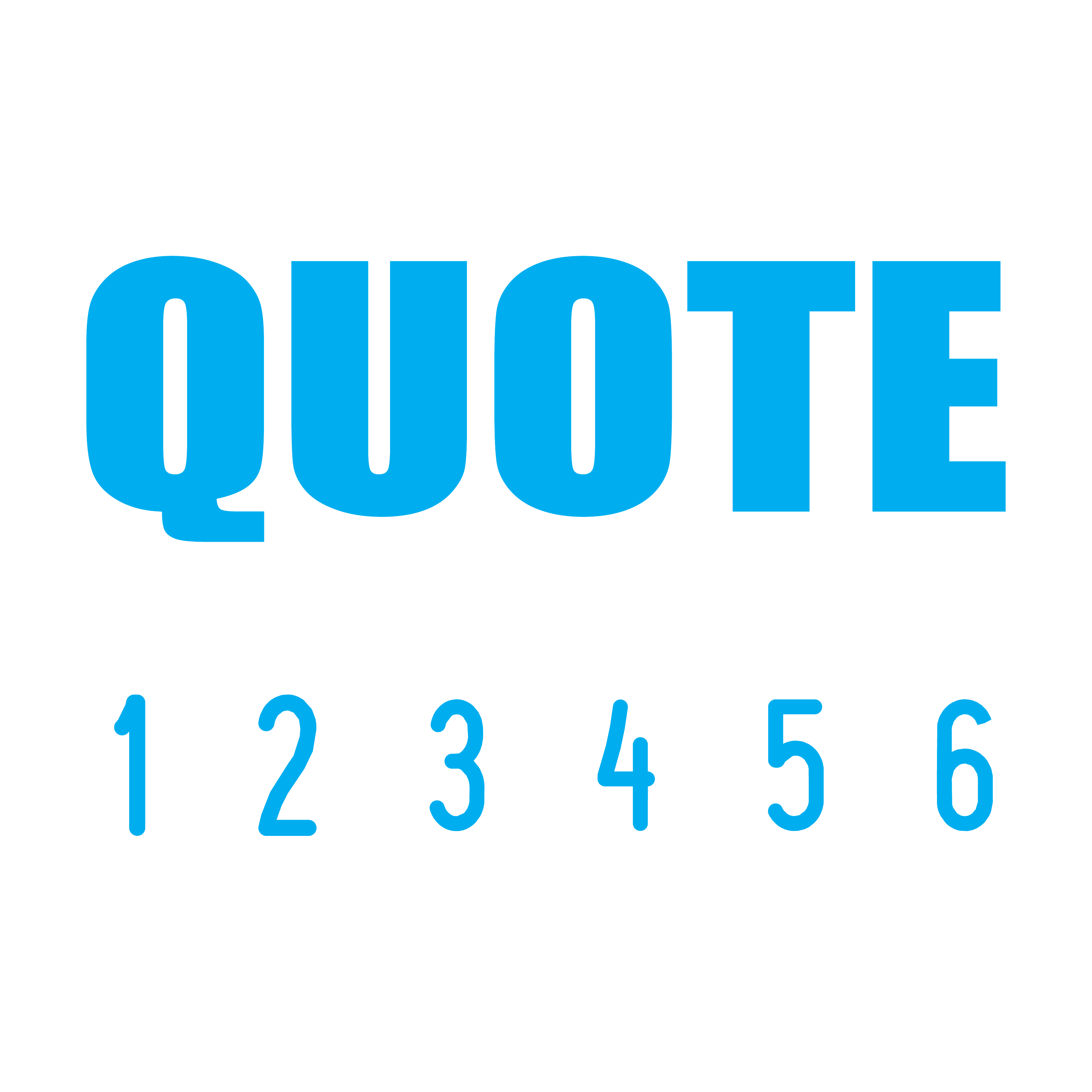 Turquoise 12-5011-quote-mini-number-stamp