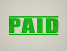 Paid Stamp bright green