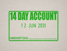 Apple Green Stamped Impression Mockup 14 Day account With Date