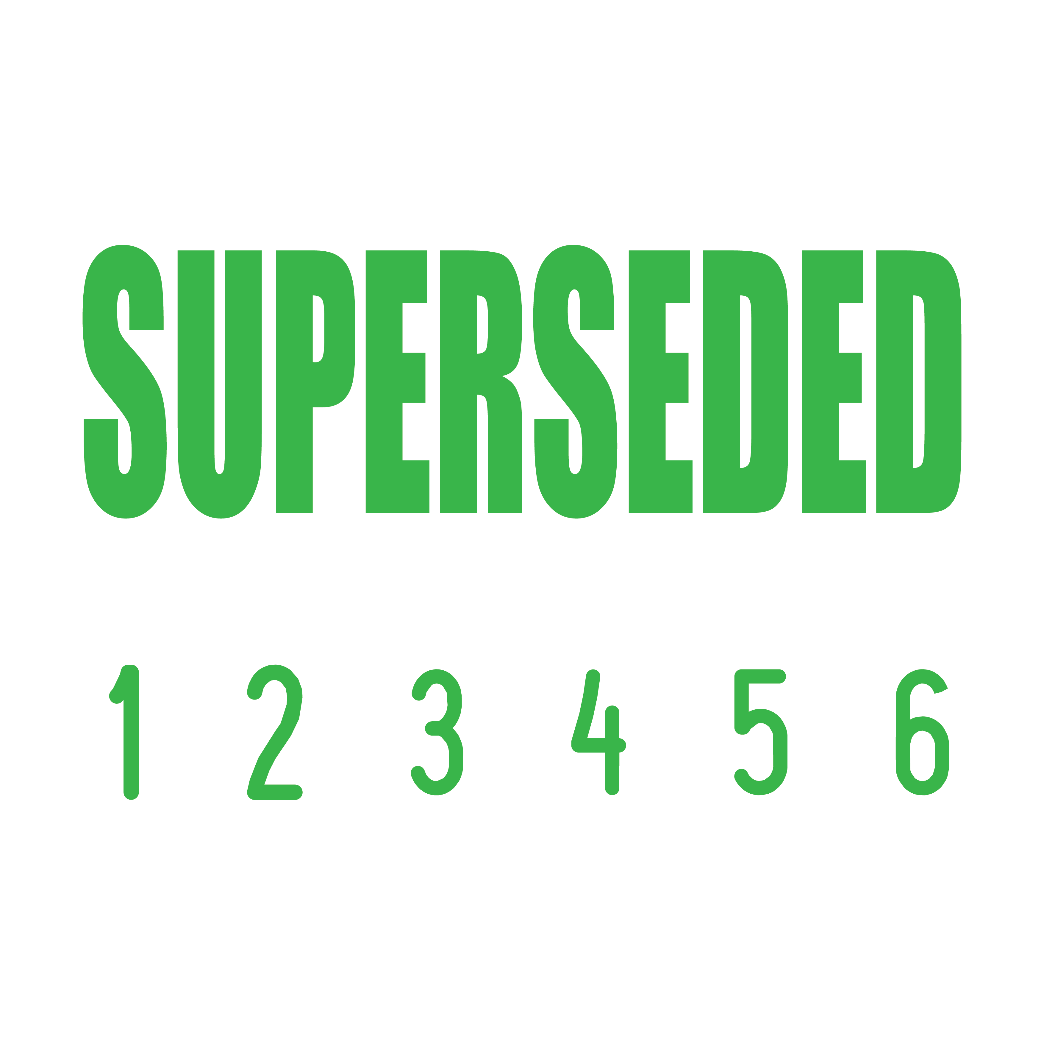 Apple-Green 22-5014-superseded-mini-number-stamp