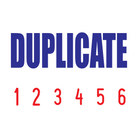 Red-Blue 2 colour 50-5004-duplicate-mini-number-stamp