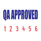 Red-Blue 2 colour 50-5009-qa-approved-mini-number-stamp