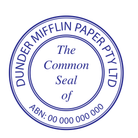 Common Seal Stamp  Impression Blue ink