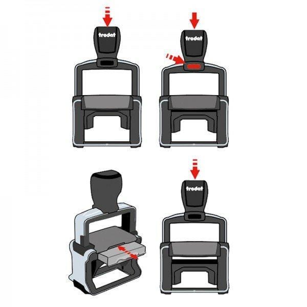 how to change Trodat 5203 ink pad 